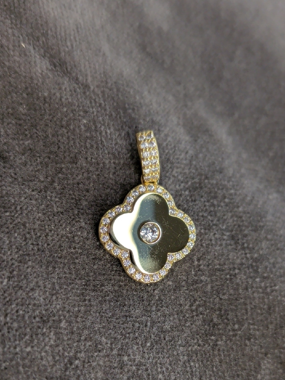 Clover Pendant With Cubic Zirconia Accents
